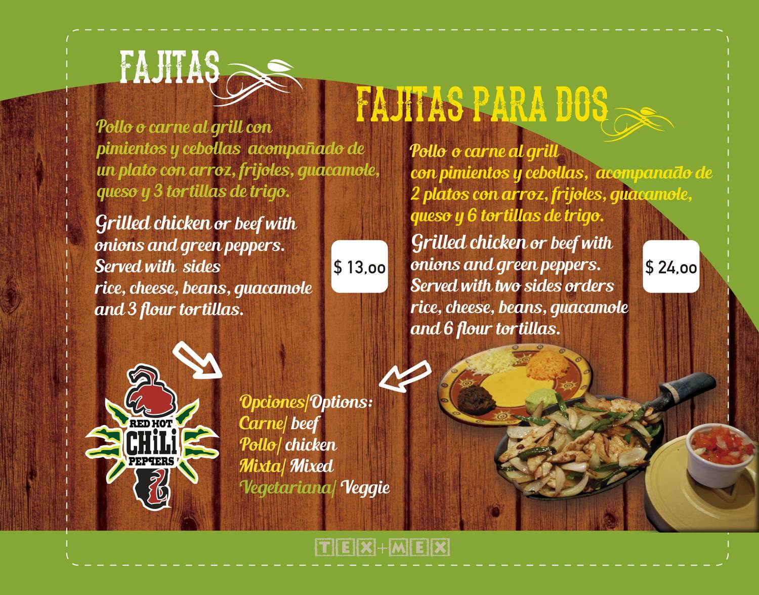 <span style="font-weight: bold;">FAJITAS</span><br>