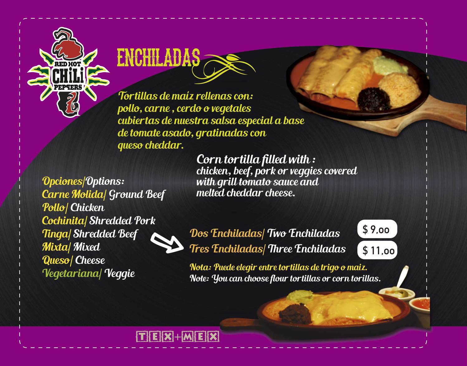 <span style="font-weight: bold;">ENCHILADAS</span><br>