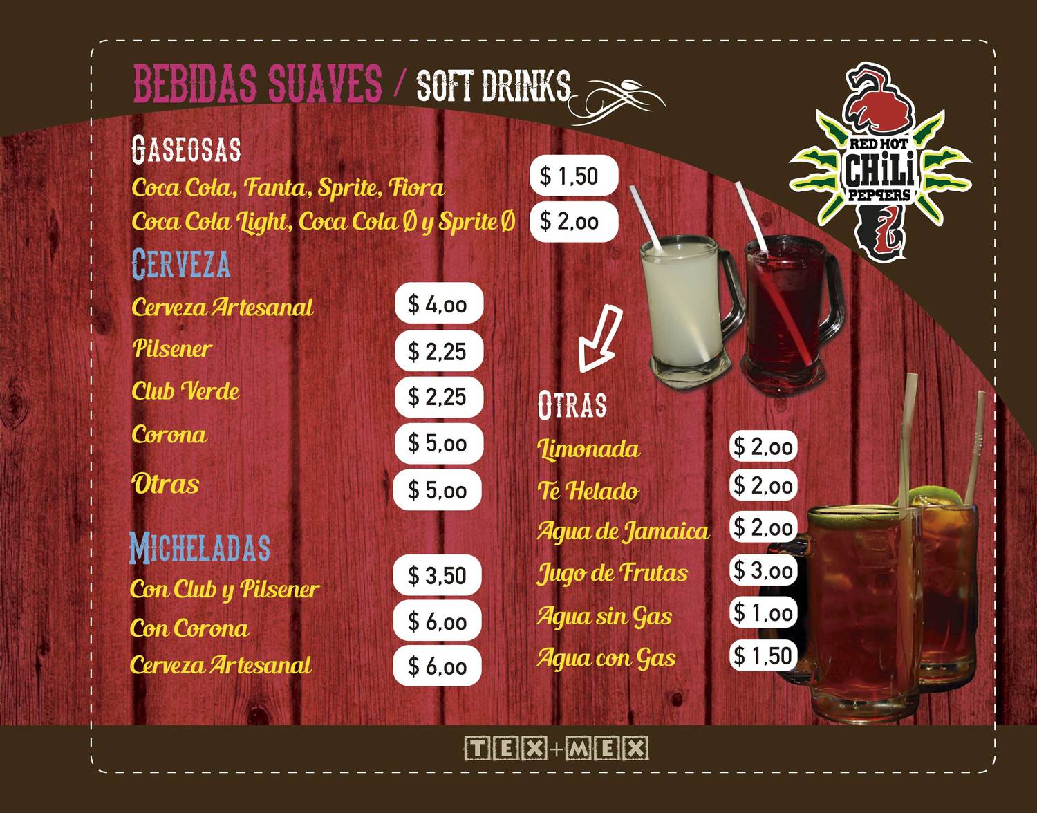 <span style="font-weight: bold;">Bebidas</span><br>